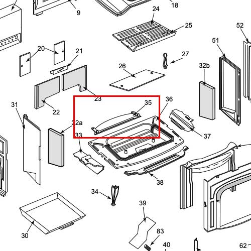 Vermont Castings Package Support Plate - Resolute Acclaim (1301809) | Woodchimney.com